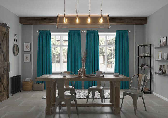 Maurice, Teal - Made to Measure Curtains - Image 5